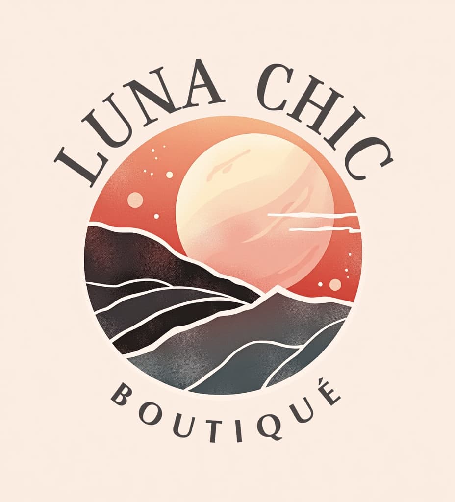  hacer un logo con el nombre luna chic boutique