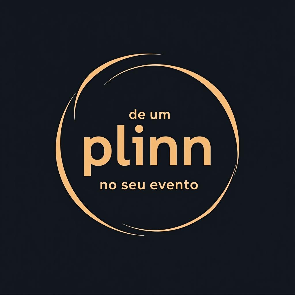  design a logo, plinn, with the text 'de um plinn no seu evento '.