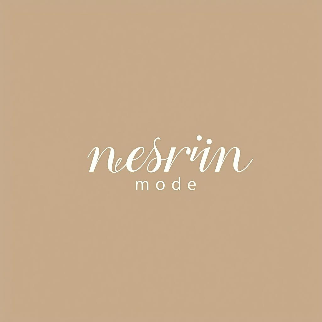  design a logo, in a pencil style. erstelle mir ein logo für ein kleider laden elegant aber auffällig haute couture mit dem namen beige und weiß , with the text 'nesrin mode '.