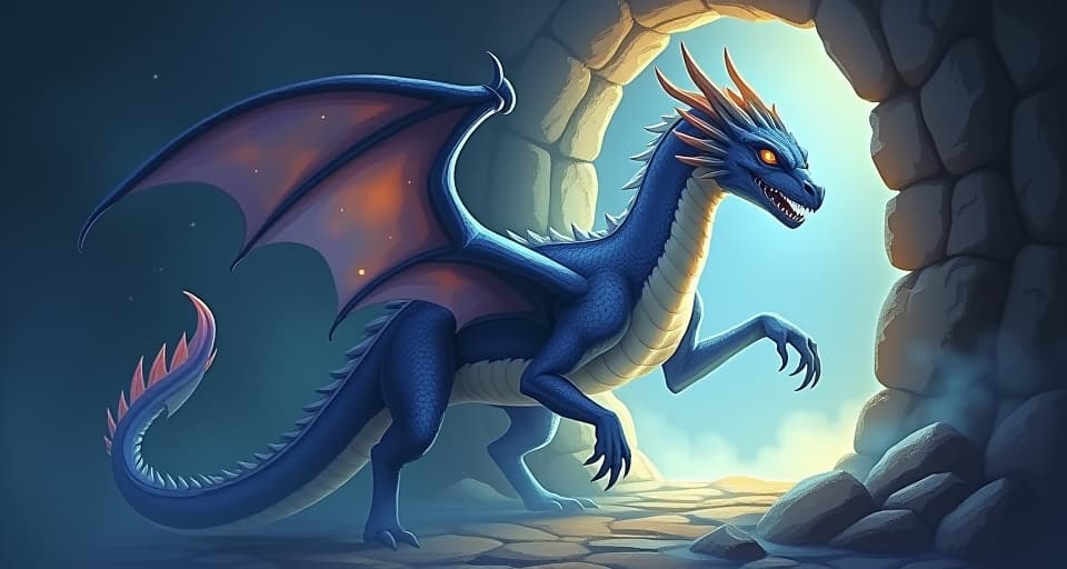  a mystical dragon with glowing scales, emerging from an enchanted portal. scene of subtle power and profound change, ethereal and impactful.. the style is digital art illustration,highly detailed, whimsical,magical, dreamlike atmosphere, realism and fantasy blend, smooth, glossy textures,luminous quality, wonder and enchantment.