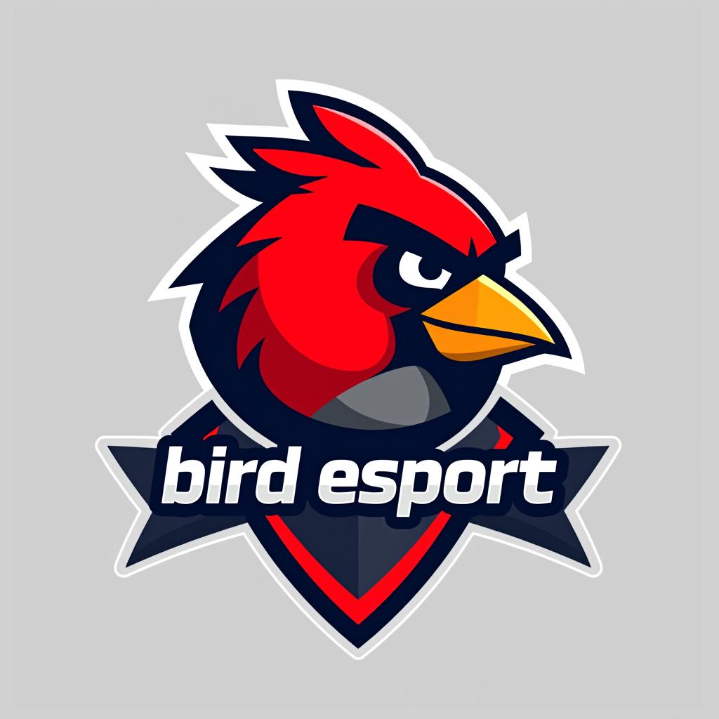  design a logo, esport logo angry bird, with the text 'bird esport '.