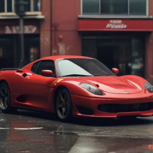 Pooping Ferrari in Cinematic style