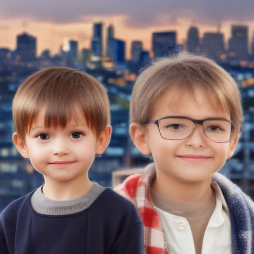 Children with City background