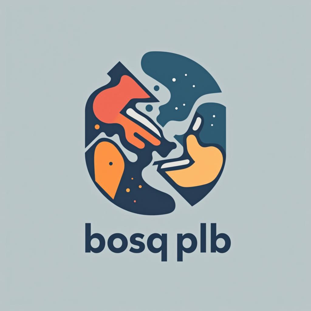  design a logo, in a threedrender style. plomberie climatisation électricité , with the text 'bosq plb '.