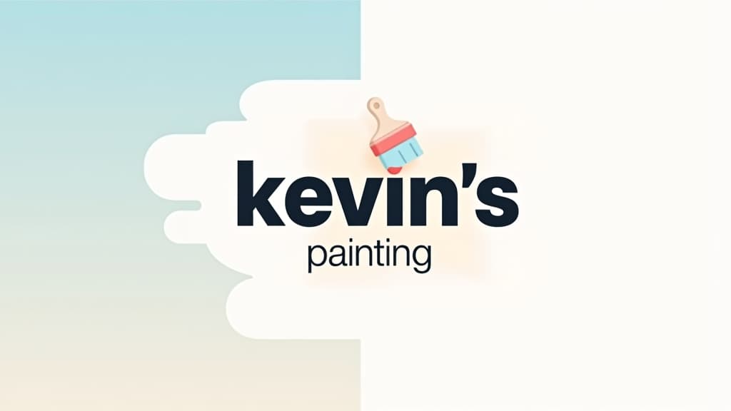  design a logo, in a minimalism style. painting service , with the text 'kevin’s painting '.