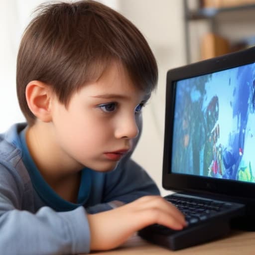 Boy with Computer Game