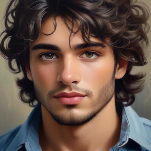 Pernas com cabelo de um homem. Close in Oil painting style