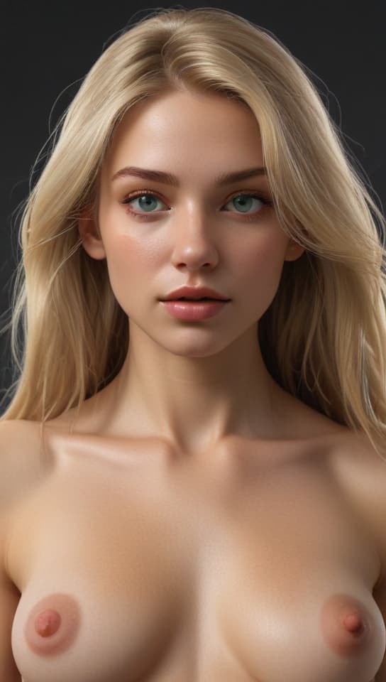 very tall long legs big blonde long hair caucasian green eyes completely topless , trending on art station, (detailed face), ((upper body)), (front view),(masterpiece:1.4),(photorealistic:1.4),(high resolution),(exquisitely detailed),(beautiful detailed light),(ultra_color),(perfect anatomy),best quality,ultra high definition,(cinematic light),<lora:ClothingAdjuster3:-0.5>