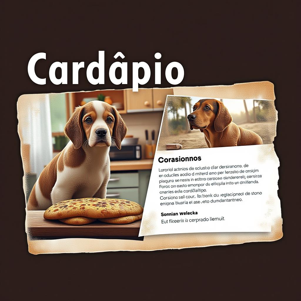  design a logo, preciso da criação de um cardápio, com fotos de lanches e descrição , with the text 'cardápio'.