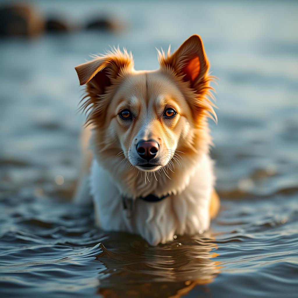  dog in the water