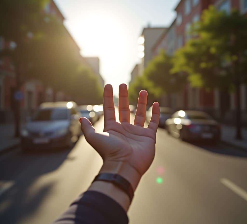  holding one white and one black hand on a sunny street in the afternoon