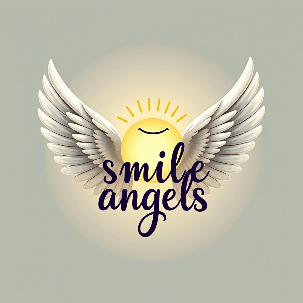  design a logo, in a realism style. , with the text 'smile angels'.