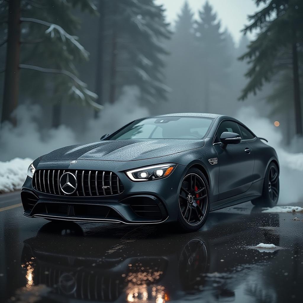  generate an art image.mercedes benz hyperrealistic, full body, detailed clothing, highly detailed, cinematic lighting, stunningly beautiful, intricate, sharp focus, f/1. 8, 85mm, (centered image composition), (professionally color graded), ((bright soft diffused light)), volumetric fog, trending on instagram, trending on tumblr, HDR 4K, 8K