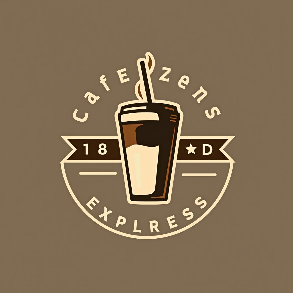  design a logo, vintage y moderno , referente a cafe pero tipo lunch , with the text '18 express '.