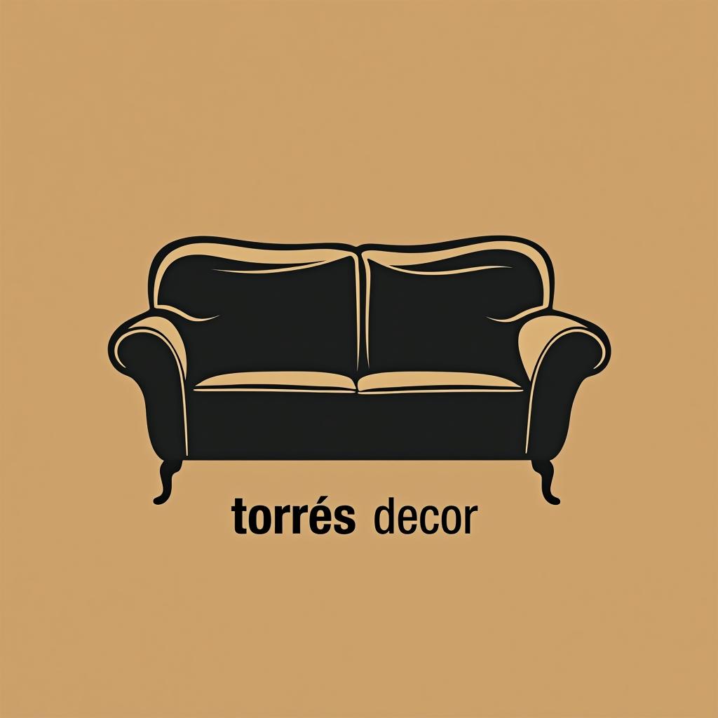  design a logo, loja de sofás, elegante, tons cinzas, marrom, preto , with the text 'torres decor'.