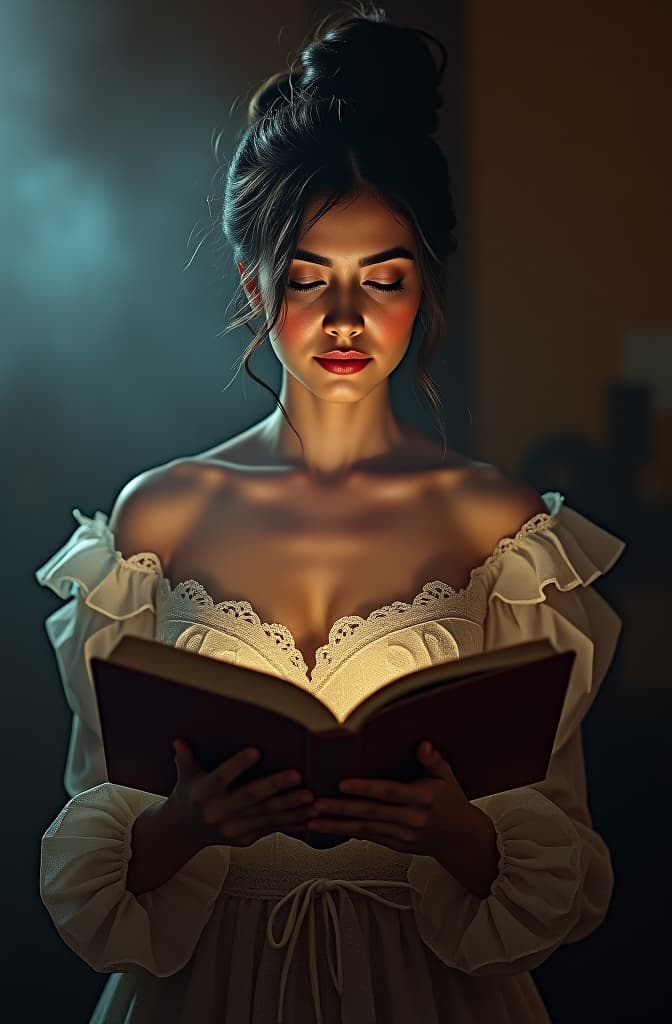  literature hispanic picture hyperrealistic, full body, detailed clothing, highly detailed, cinematic lighting, stunningly beautiful, intricate, sharp focus, f/1. 8, 85mm, (centered image composition), (professionally color graded), ((bright soft diffused light)), volumetric fog, trending on instagram, trending on tumblr, HDR 4K, 8K