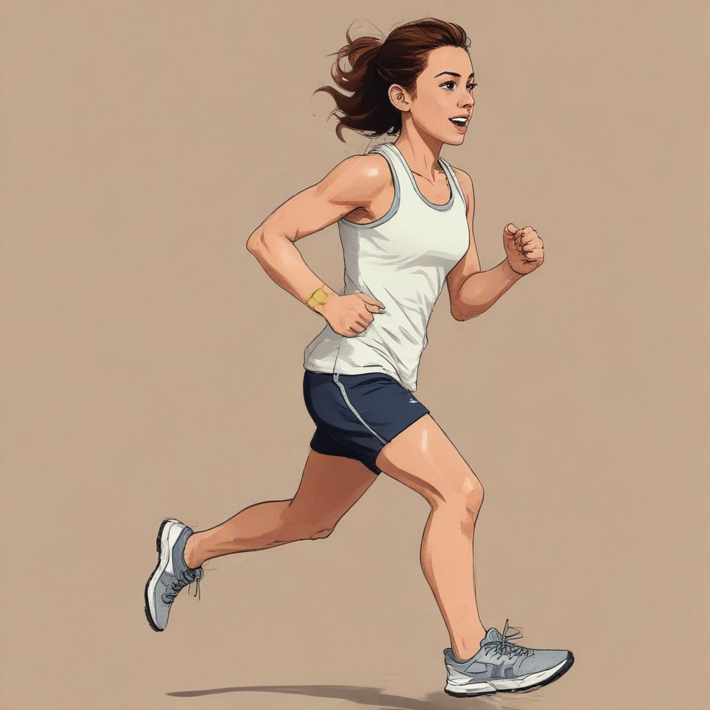 running dibujo animado