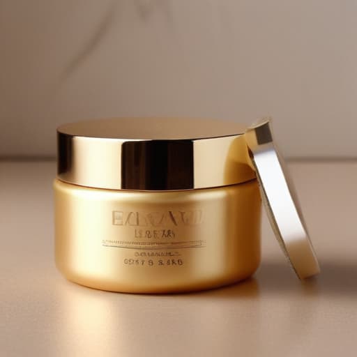 Gold face cream jar