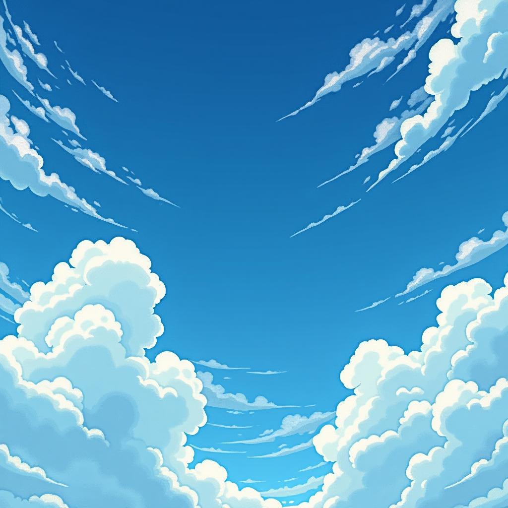  many black pencil lines on the sky with a beautiful blue sky background with unique soft white clouds. anime. studio ghibli style. firooze hyperrealistic, full body, detailed clothing, highly detailed, cinematic lighting, stunningly beautiful, intricate, sharp focus, f/1. 8, 85mm, (centered image composition), (professionally color graded), ((bright soft diffused light)), volumetric fog, trending on instagram, trending on tumblr, HDR 4K, 8K