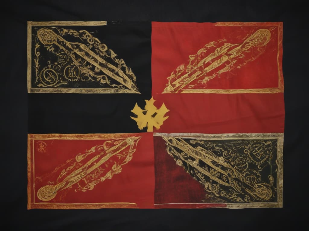 flag:((black:anger),(red:blood),(golden:money))