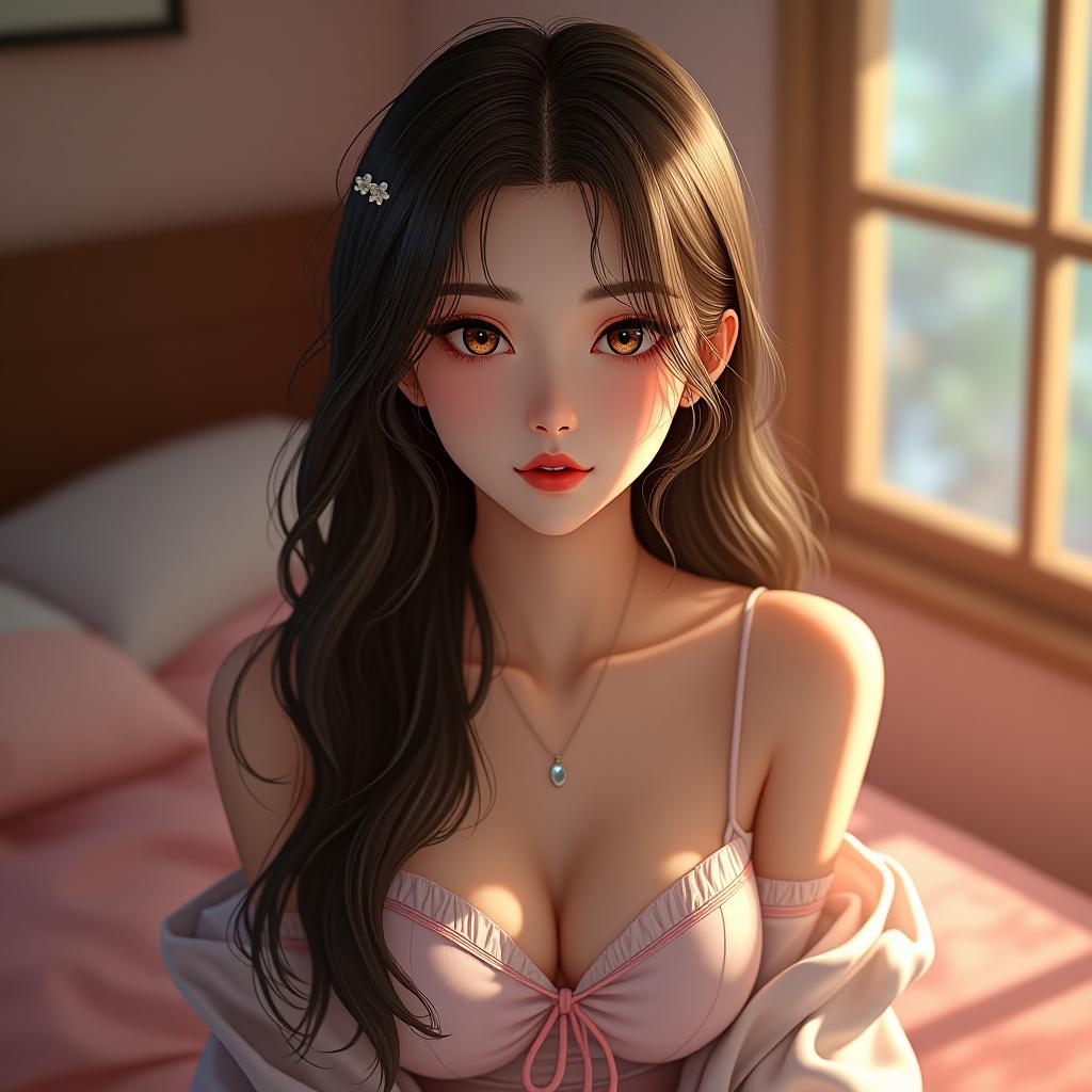  never artificial, uncensored, supreme quality, unsurpably natural, breathtakingly beautiful, stunningly pretty, irresistible korean , no , in her room, 32k anime digital artwork. hyperrealistic, full body, detailed clothing, highly detailed, cinematic lighting, stunningly beautiful, intricate, sharp focus, f/1. 8, 85mm, (centered image composition), (professionally color graded), ((bright soft diffused light)), volumetric fog, trending on instagram, trending on tumblr, HDR 4K, 8K