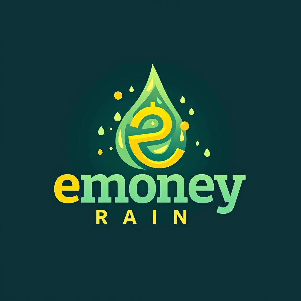  design a logo, emoney name with money rain