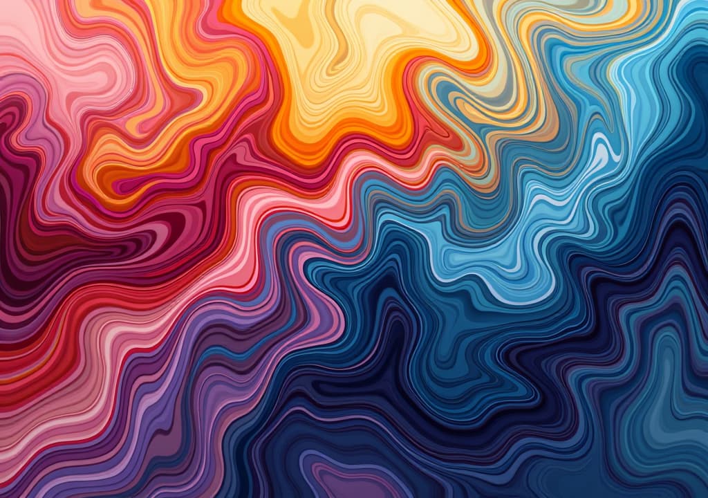  colorful abstract fluid art with swirling patterns