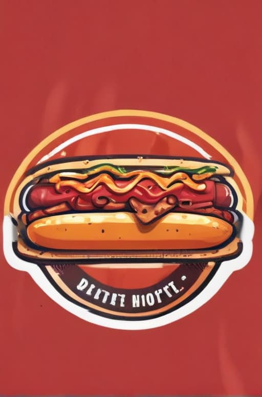 hotdog flat style logo