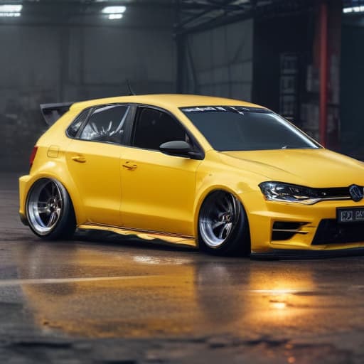 Volkswagen polo sedan yellow tuning drift unreal ultra 4k