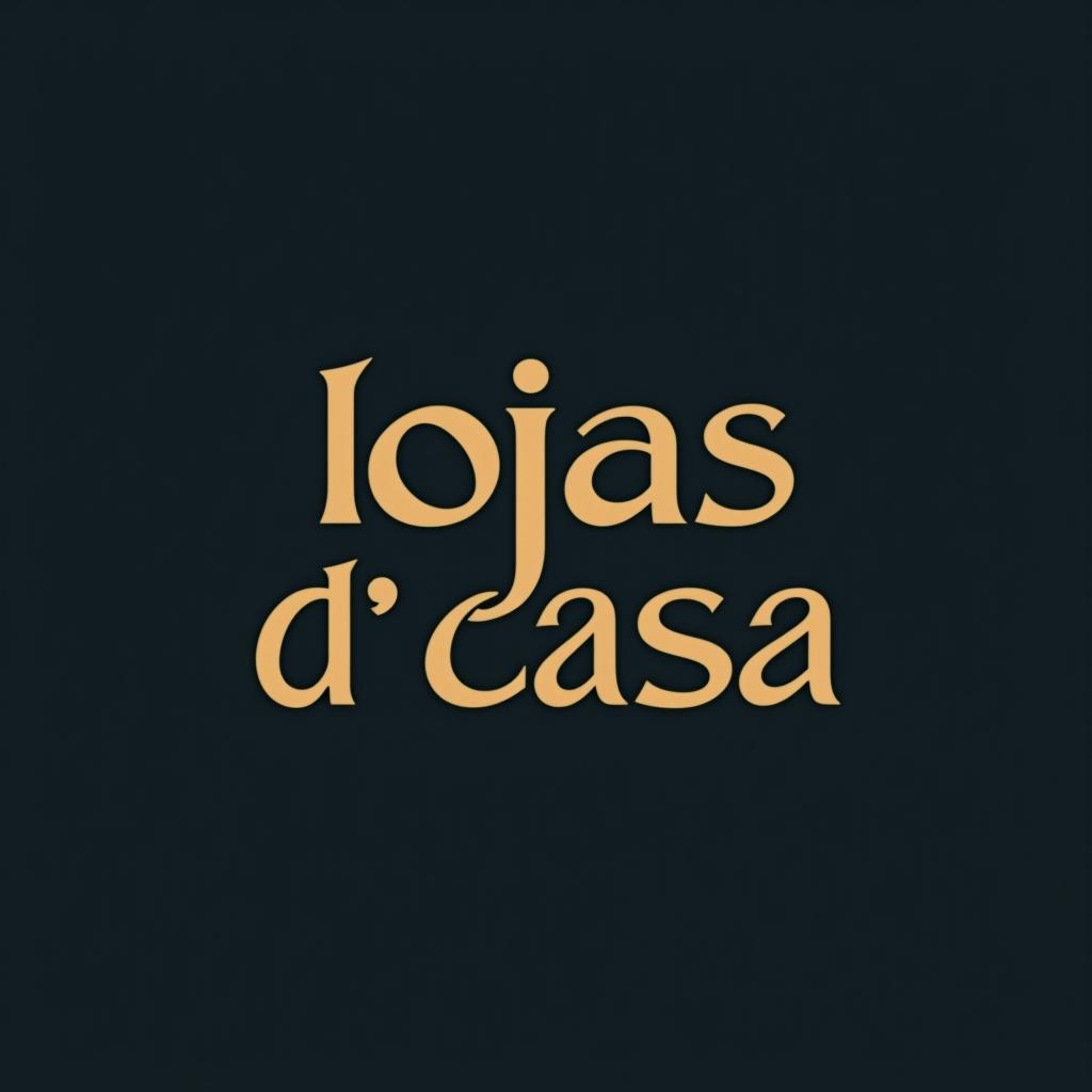  design a logo, , with the text 'lojas d’casa'.