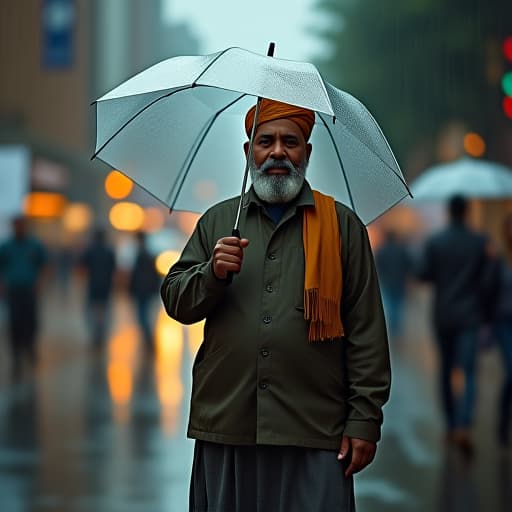  2s plus size indian walking on street with transperant umbrella, heavy rain, dramatic clouds, transparent full size , hd clean face, blur public, huge extremely big, under, bbwsize, half body portrait, big , 8k, ultra hd hyperrealistic, full body, detailed clothing, highly detailed, cinematic lighting, stunningly beautiful, intricate, sharp focus, f/1. 8, 85mm, (centered image composition), (professionally color graded), ((bright soft diffused light)), volumetric fog, trending on instagram, trending on tumblr, HDR 4K, 8K