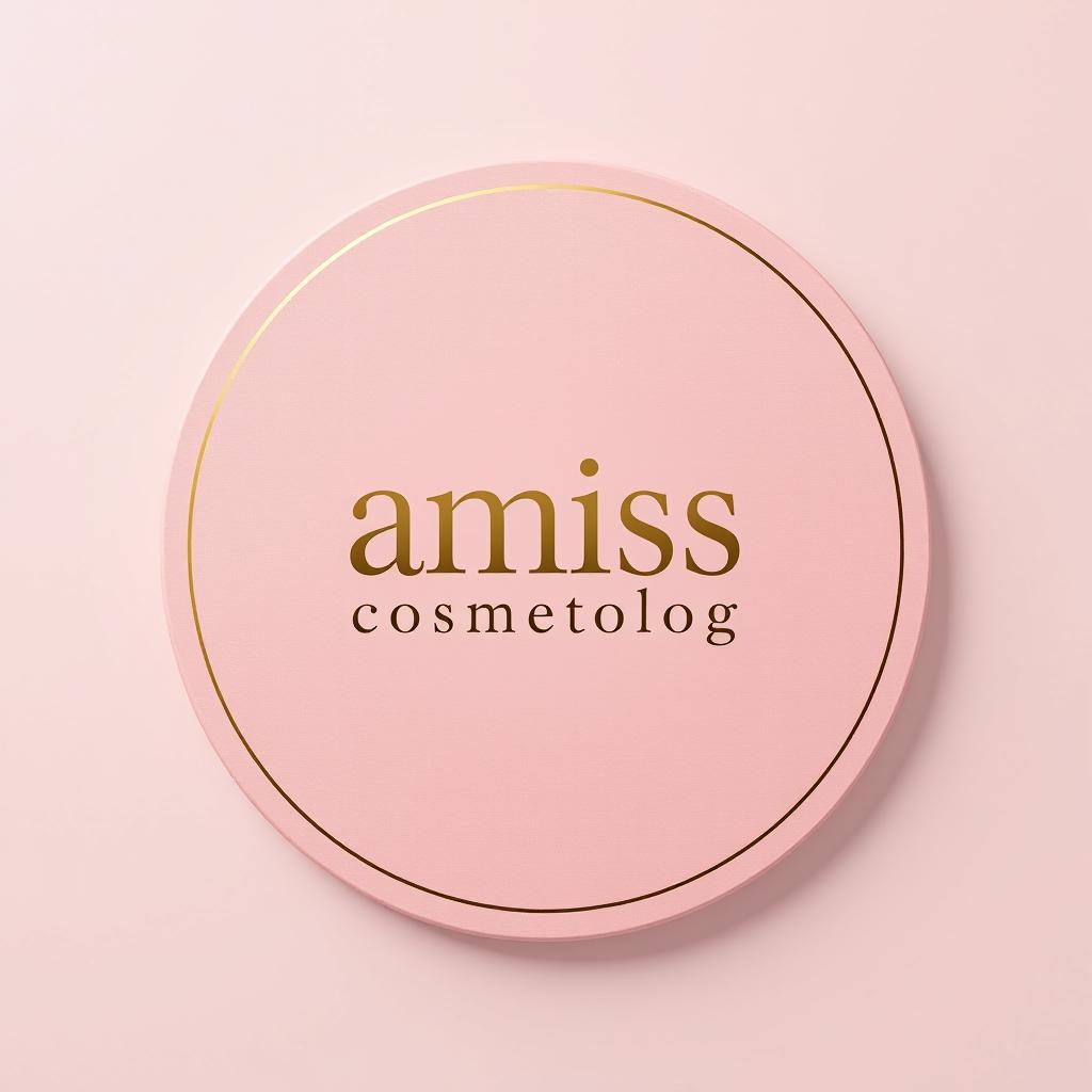  conversation no. 10: here is a logo option for the aesthetic cosmetologist "amiss cosmetolog" in powder pink and gold colors: [logo image] key features of the logo: the main background color is powder pink, creating a soft, feminine, and aesthetic look. the name "amiss cosmetolog" is rendered in gold, adding luxury and premium quality to the logo. a concise and elegant font is used, emphasizing professionalism and a high level of service. the logo is designed in a circular shape, giving it completeness and harmony. additional elements (such as lines, textured effects) are absent to avoid overwhelming the visual perception. this logo combines femininity, elegance, and premium quality, which aligns with the image of the aes hyperrealistic, full body, detailed clothing, highly detailed, cinematic lighting, stunningly beautiful, intricate, sharp focus, f/1. 8, 85mm, (centered image composition), (professionally color graded), ((bright soft diffused light)), volumetric fog, trending on instagram, trending on tumblr, HDR 4K, 8K