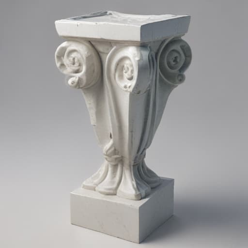 pedestal for the statue with curlicues cuboid, HD