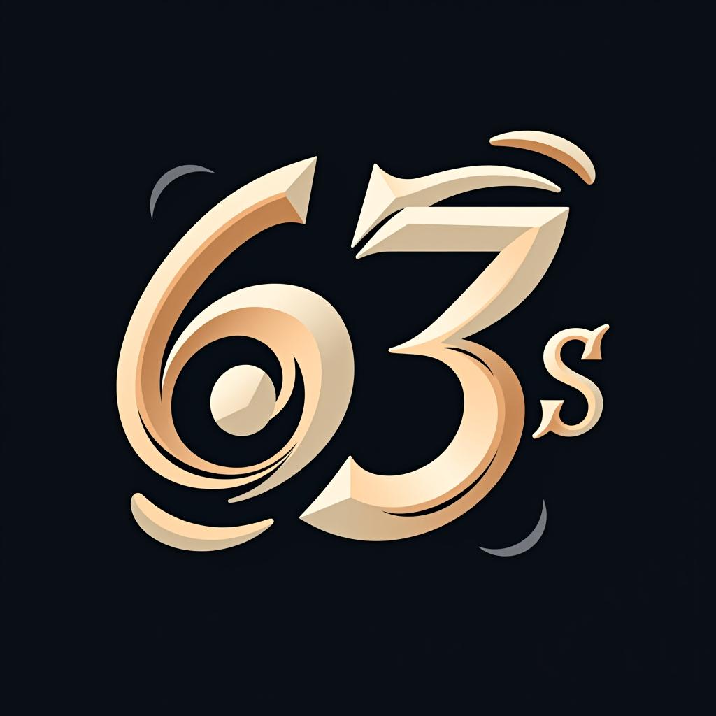  design a logo, , with the text '63s'.