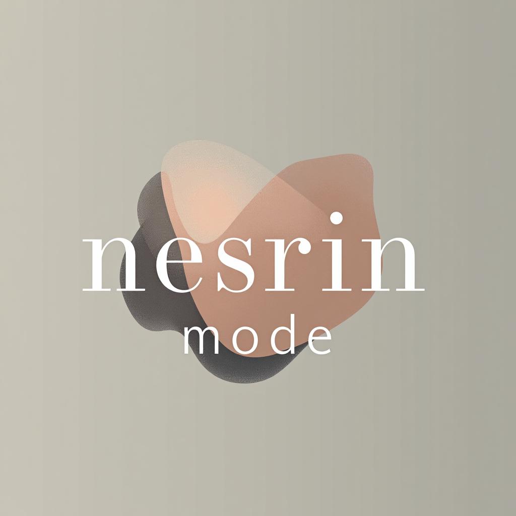  design a logo, in a abstract style. erstelle mir ein logo für ein kleider laden neutral mit dem namen , with the text 'nesrin mode '.