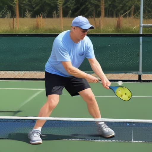 Me dominating in pickleball in Cartoon style