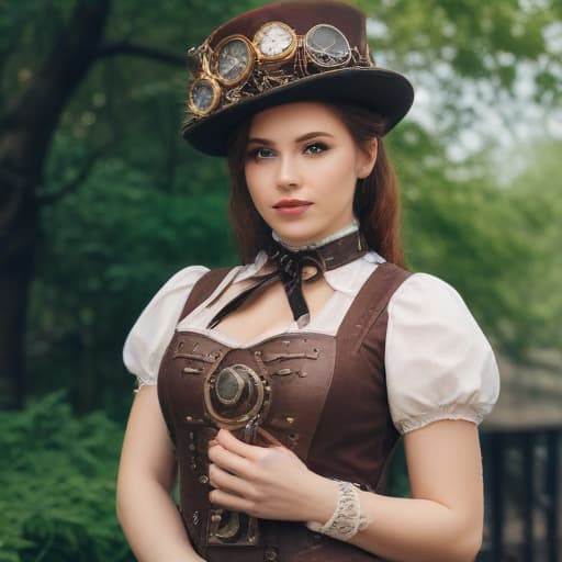 My love in Steampunk style with Nature background