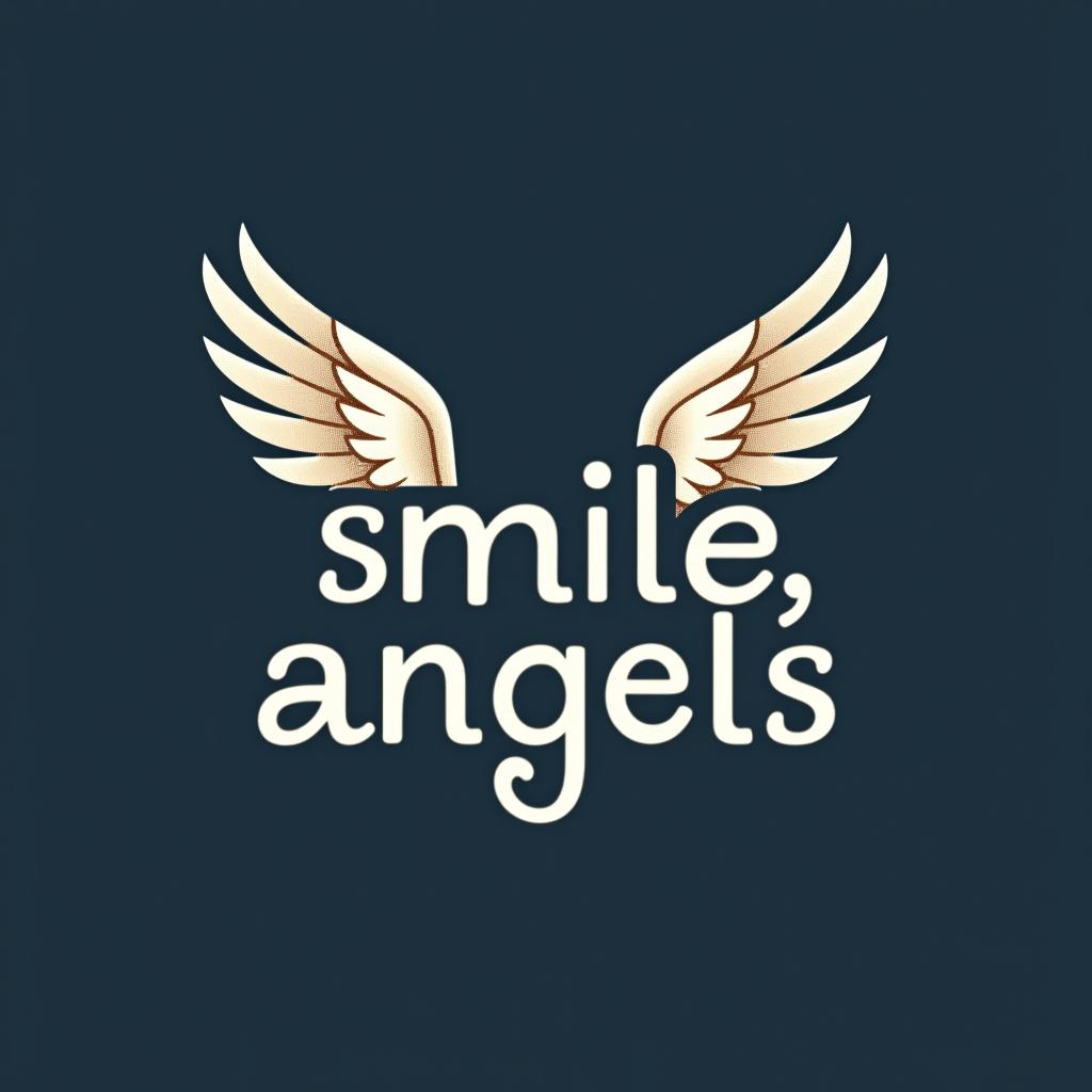  design a logo, in a realism style. , with the text 'smile angels'.