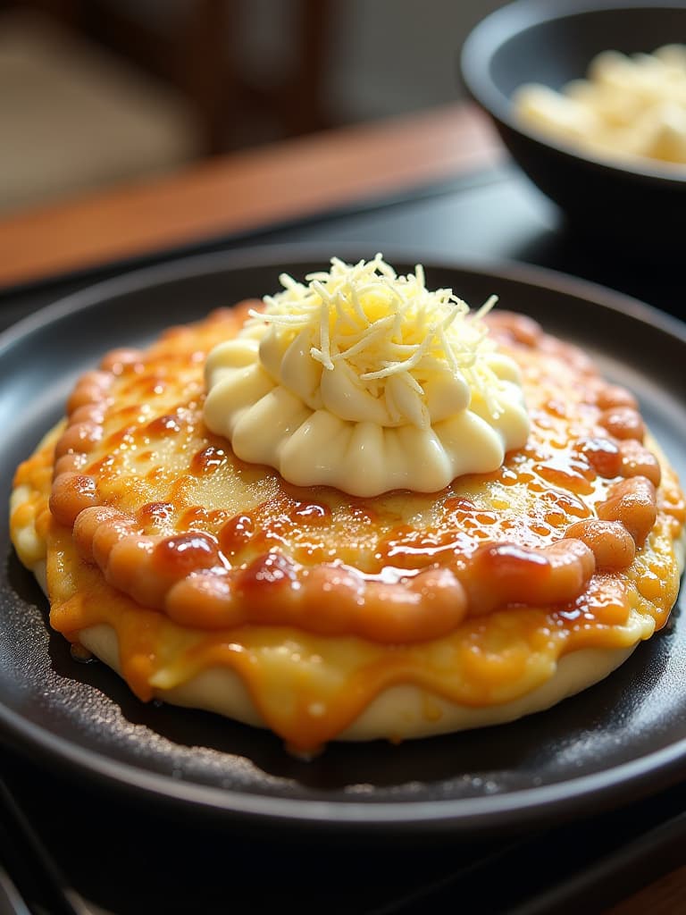  masterpiece(on the griddle:2.0)(okonomiyaki:2.0)(sauce on top:2.0)(mayonnaise on top:2.0)(shaved bonito flakes on top:2.0)(steam rising:2.0)looks delicious,high quality,16k,super analysis