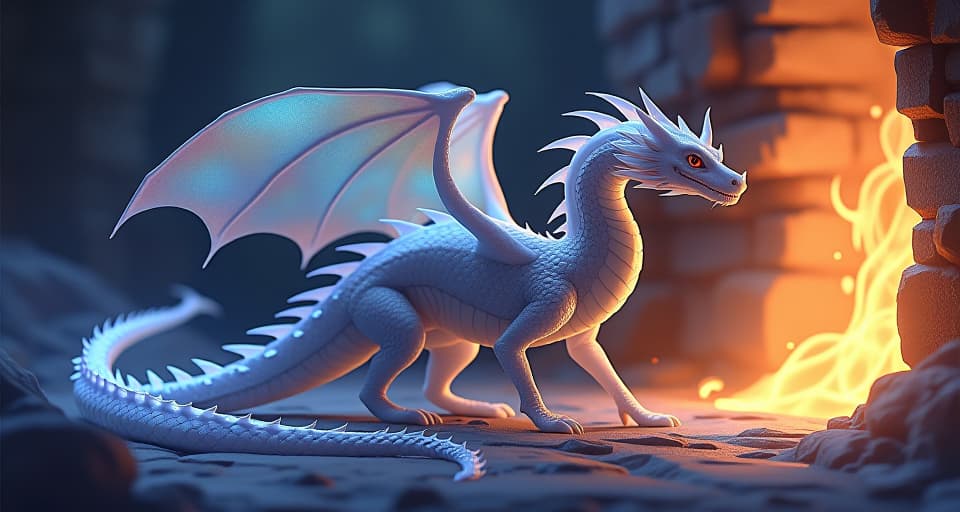  translucent dragon with shimmering scales, observing walls glowing with raw energy. mystical background, transformation of suppression.. the style is digital art illustration,highly detailed, whimsical,magical, dreamlike atmosphere, realism and fantasy blend, smooth, glossy textures,luminous quality, wonder and enchantment.