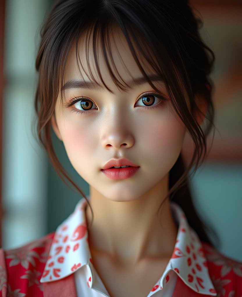  real half body photograph of a beautiful innocent chinese girl. real photo, professional photograph, 4k, detailed, 85mm lens, high quality, high details, hd, perfect composition, 4k epic detailed, highly detailed, sharp focus, high resolution