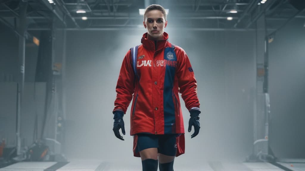 Olympic images hyperrealistic, full body, detailed clothing, highly detailed, cinematic lighting, stunningly beautiful, intricate, sharp focus, f/1. 8, 85mm, (centered image composition), (professionally color graded), ((bright soft diffused light)), volumetric fog, trending on instagram, trending on tumblr, HDR 4K, 8K