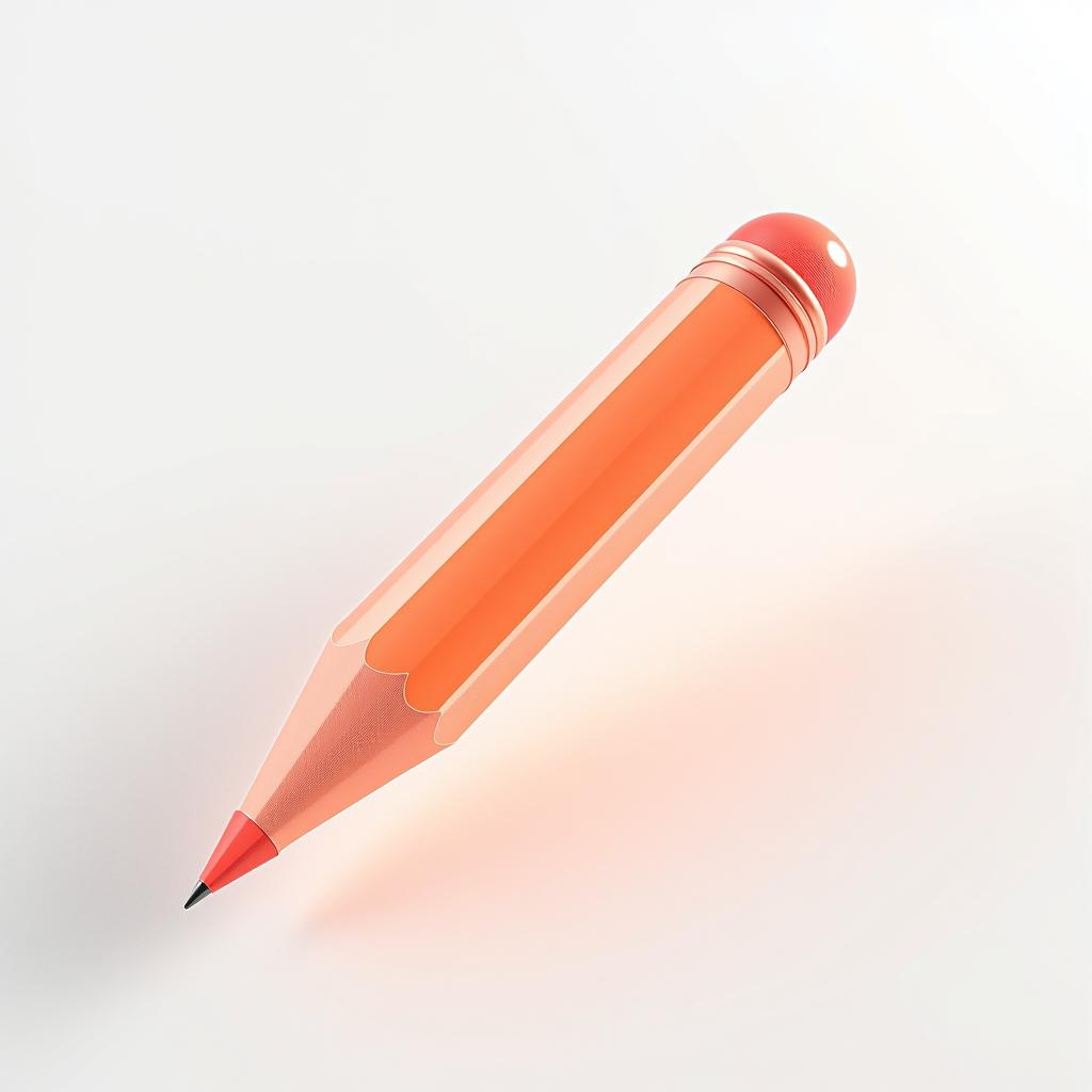  [rush and pencil] icon, peach gradient, white background, frosted glass, transparent sense of science and technology, ultra minimalist appearance, bright color, studio lighting, peach and white background, industrial design, a wealth of details, ultra high definition, dribble, pinterest, ray tracing, isometric view, blender, c4d, oc renderer seed 3062166470 v 6.0 style raw, profile view