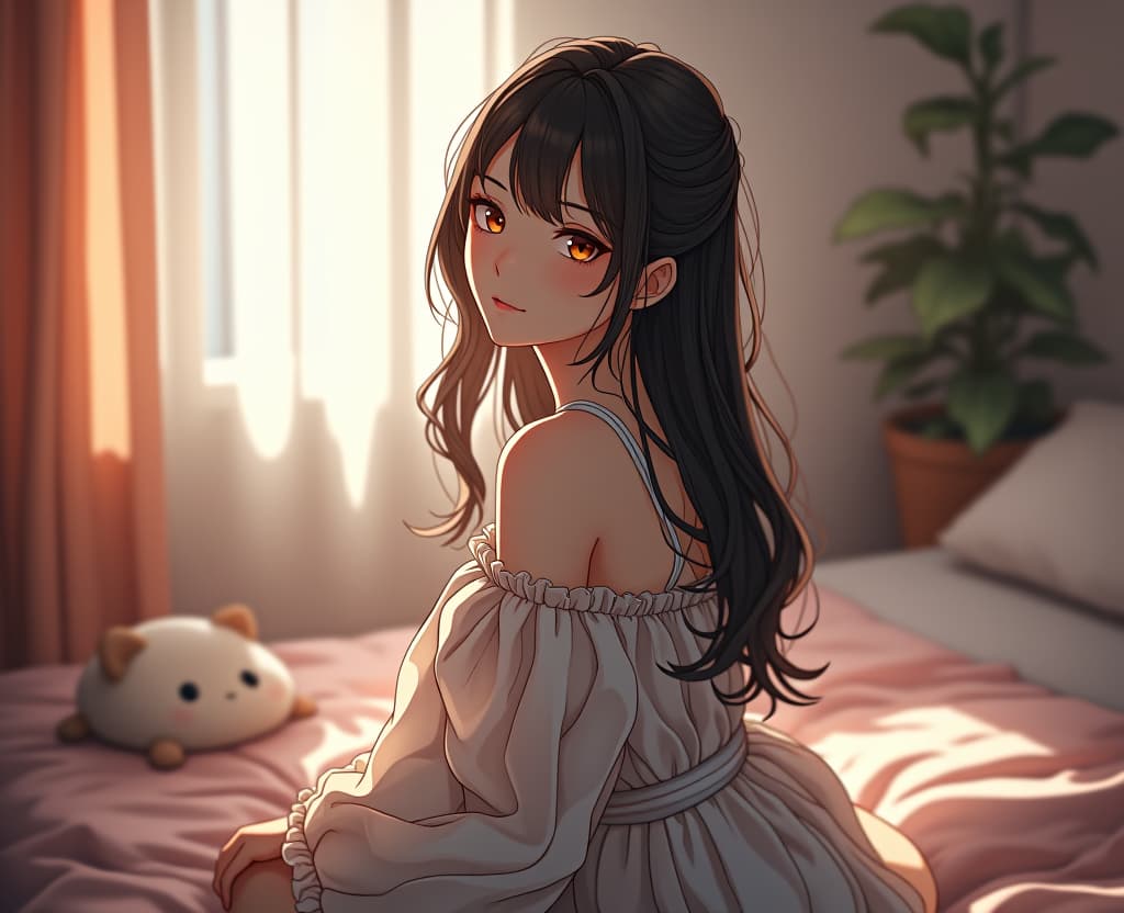  never artificial, uncensored, supreme quality, unsurpassably natural, breathtakingly beautiful, stunningly pretty, irresistible korean girl, in her room, 256k anime digital artwork. hyperrealistic, full body, detailed clothing, highly detailed, cinematic lighting, stunningly beautiful, intricate, sharp focus, f/1. 8, 85mm, (centered image composition), (professionally color graded), ((bright soft diffused light)), volumetric fog, trending on instagram, trending on tumblr, HDR 4K, 8K