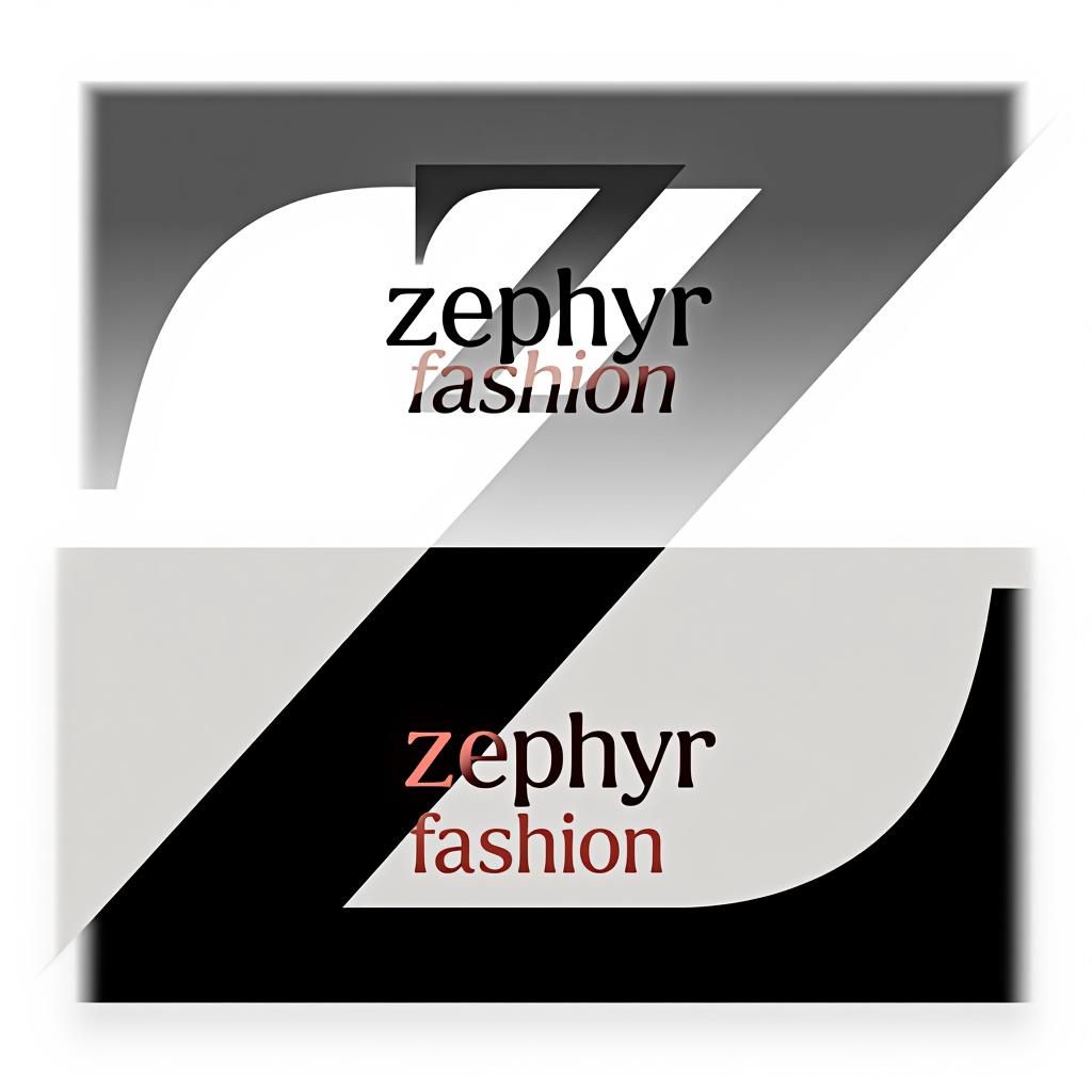  design a logo, , with the text 'create a letterform logo for ‘zephyr fashion’ featuring a stylish ‘z’, to reflect the brand’s trendy and contemporary fashion offerings.'.