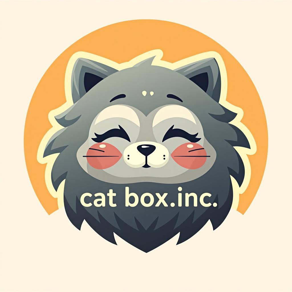  design a logo, génère moi un logo pour les événements communautaires de ma communauté whatsapp (cat box.inc), with the text 'cat box.inc'.