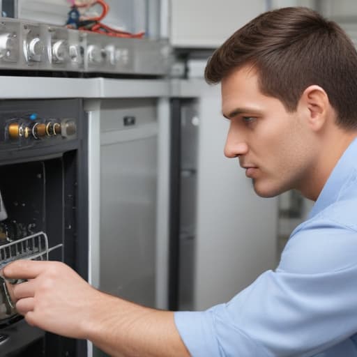 A generic local business related image of a person at work on Appliance Repair Service