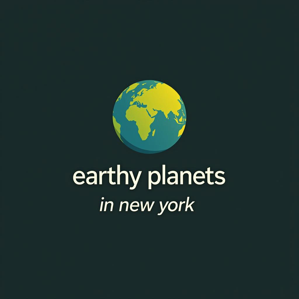  design a logo earth logo, minimal modern style, with the text 'earthy planets in new york'.