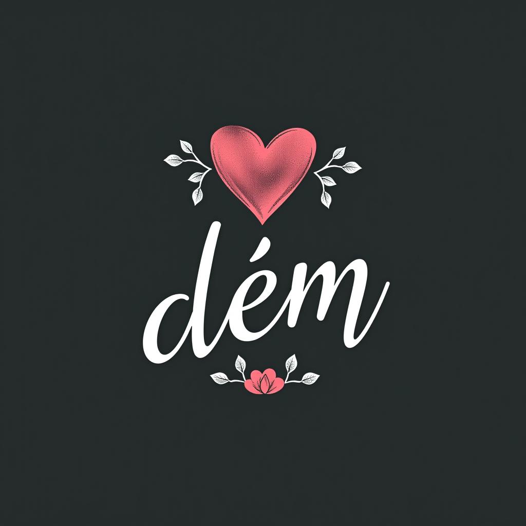  design a logo, beauté, girly, with the text 'dem'.