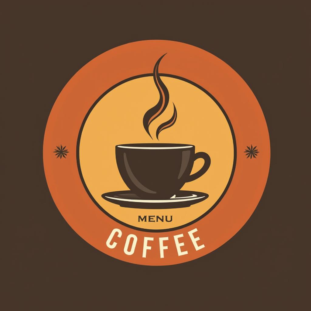  cute and modern coffee brand logo, monogram style, energetic and bold design, youthful vibe, innovative menu concepts. this logo in circle